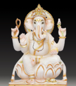 Pure Marble Ganesha Statue, Custom Hindu Ganesh God Idol for Pooja Mandir, Home Decor