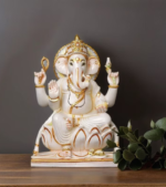 Pure Marble Ganesha Statue, Custom Hindu Ganesh God Idol for Pooja Mandir, Home Decor - Image 5