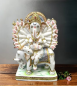 Marble Ganesha Statue (Custom), Handcrafted Ganesh Ji Murti for Pooja Room, Hindu God Idol - Image 4
