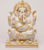 Pure Marble Ganesha Statue, Custom Hindu Ganesh God Idol for Pooja Mandir, Home Decor - Image 5