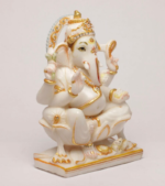 Pure Marble Ganesha Statue, Custom Hindu Ganesh God Idol for Pooja Mandir, Home Decor - Image 2