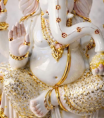Lord Ganesha Statue for Pooja Mandir, Temple Decor, Dust Marble Hindu God, Ganpati Altar - Image 6