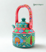 Hand-Painted Indian Tea Kettle – Rajasthani Folk Art, Boho Kitchenware - Image 4
