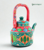 Hand-Painted Indian Tea Kettle – Rajasthani Folk Art, Boho Kitchenware - Image 5