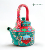 Hand-Painted Indian Tea Kettle – Rajasthani Folk Art, Boho Kitchenware