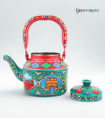 Hand-Painted Indian Tea Kettle – Rajasthani Folk Art, Boho Kitchenware - Image 6