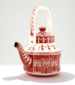 Hand-Painted Warli Art Kettle, Tribal Indian Teapot, Boho Kitchen Decor - Image 9