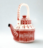 Hand-Painted Warli Art Kettle, Tribal Indian Teapot, Boho Kitchen Decor - Image 7