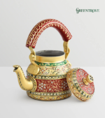 Indian Artistic Hand-Painted Stainless Steel Tea Kettle – Meraki - Image 3