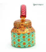 Hand-Painted Tea Kettle | Indian Folk Art Stainless Steel Teapot - Image 3